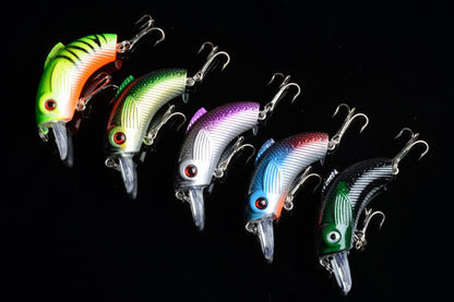 5x 5.5cm Popper Crank Bait Fishing Lure Lures Surface Tackle Saltwater