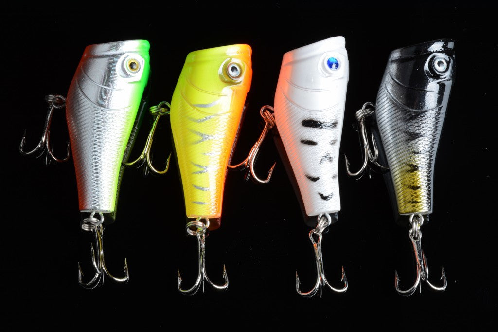 4X 5cm Popper Poppers Fishing Lure Lures Surface Tackle Fresh Saltwater