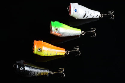 4X 5cm Popper Poppers Fishing Lure Lures Surface Tackle Fresh Saltwater