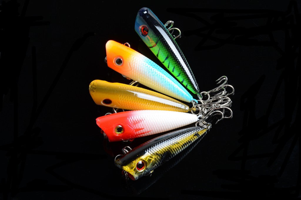 5X 6cm Popper Poppers Fishing Lure Lures Surface Tackle Fresh Saltwater