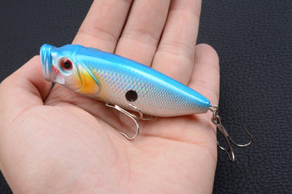 4X 8cm Popper Poppers Fishing Lure Lures Surface Tackle Fresh Saltwater