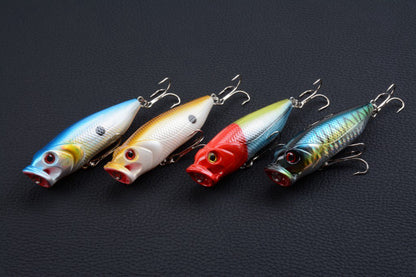 4X 8cm Popper Poppers Fishing Lure Lures Surface Tackle Fresh Saltwater