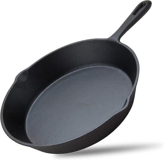 8inch 21cm Cast Iron Skillet Cookware Chef Quality Pre-Seasoned Pan Pans