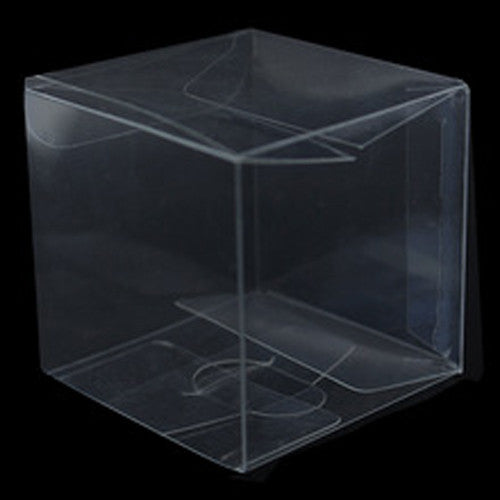 20 Piece Pack -PVC Clear See Through Plastic 15cm Square Cube Box - Large Bomboniere Product Exhibition Gift