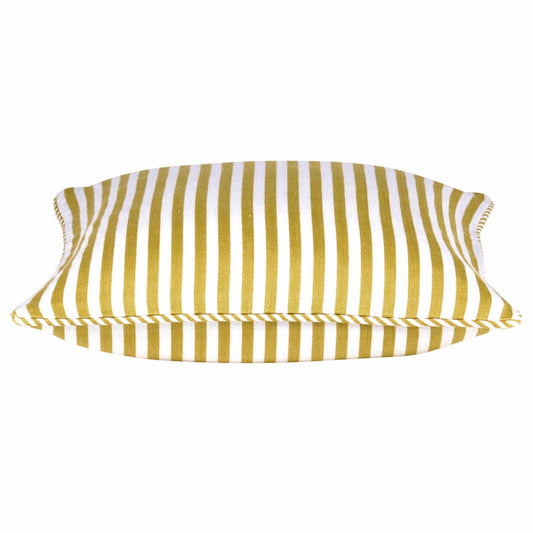 Dandi Mustard Yellow & White Striped Cushion Cover 40x40cm