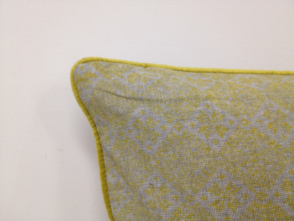 Pack of 4 Azuk Mustard Yellow & Grey 50cm x 50cm Cushion Covers