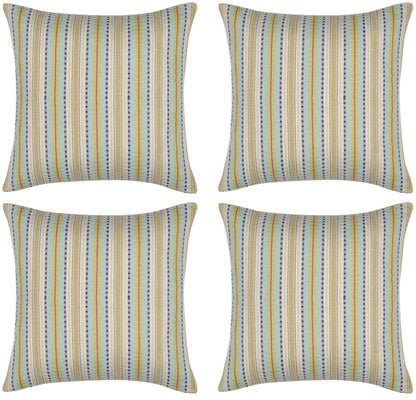 Pack of 4 Finn Yellow Multicoloured Retro Cushion Cover