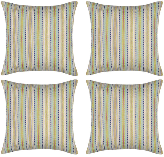 Pack of 4 Finn Yellow Multicoloured Retro Cushion Cover