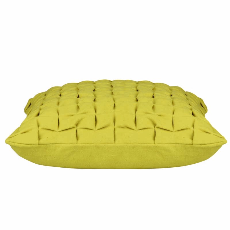 Flux Mustard Yellow 3D Textured Cushion Cover