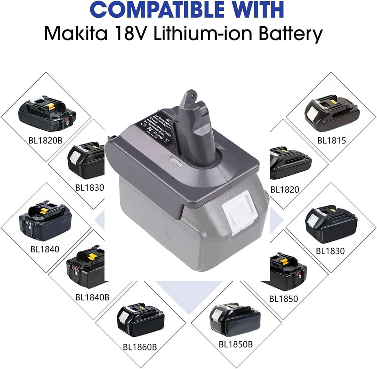 Makita 18V To Dyson V6, DC58 & DC59 Battery Converter / Adapter