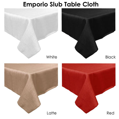 Emporio Slub Table Cloth Latte 180 cm Round