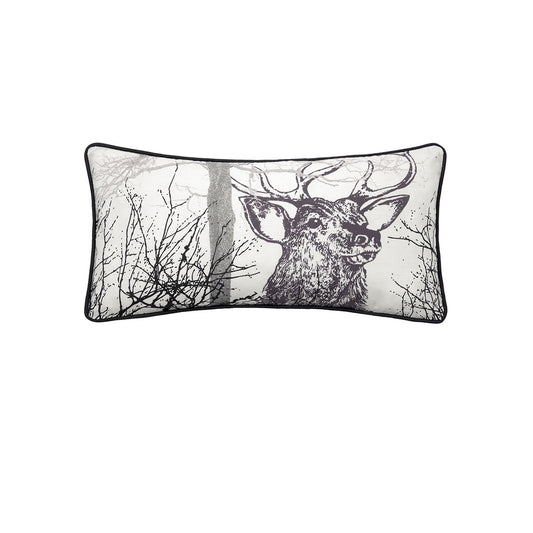 Bianca Alpine Stag Taupe Jacquard Oblong Filled Cushion