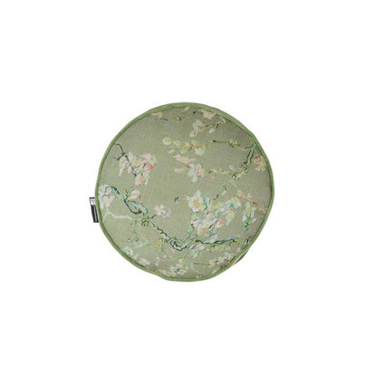 Bedding House Van Gogh Blossom Sage Round Filled Cushion 40cm Diameter