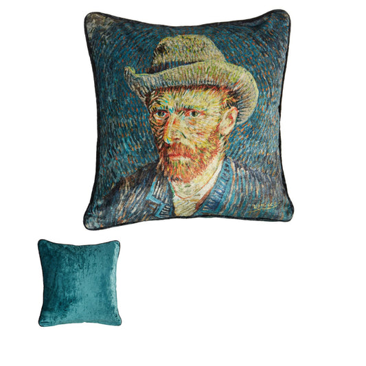 Bedding House Van Gogh Filled Square Cushion Blue