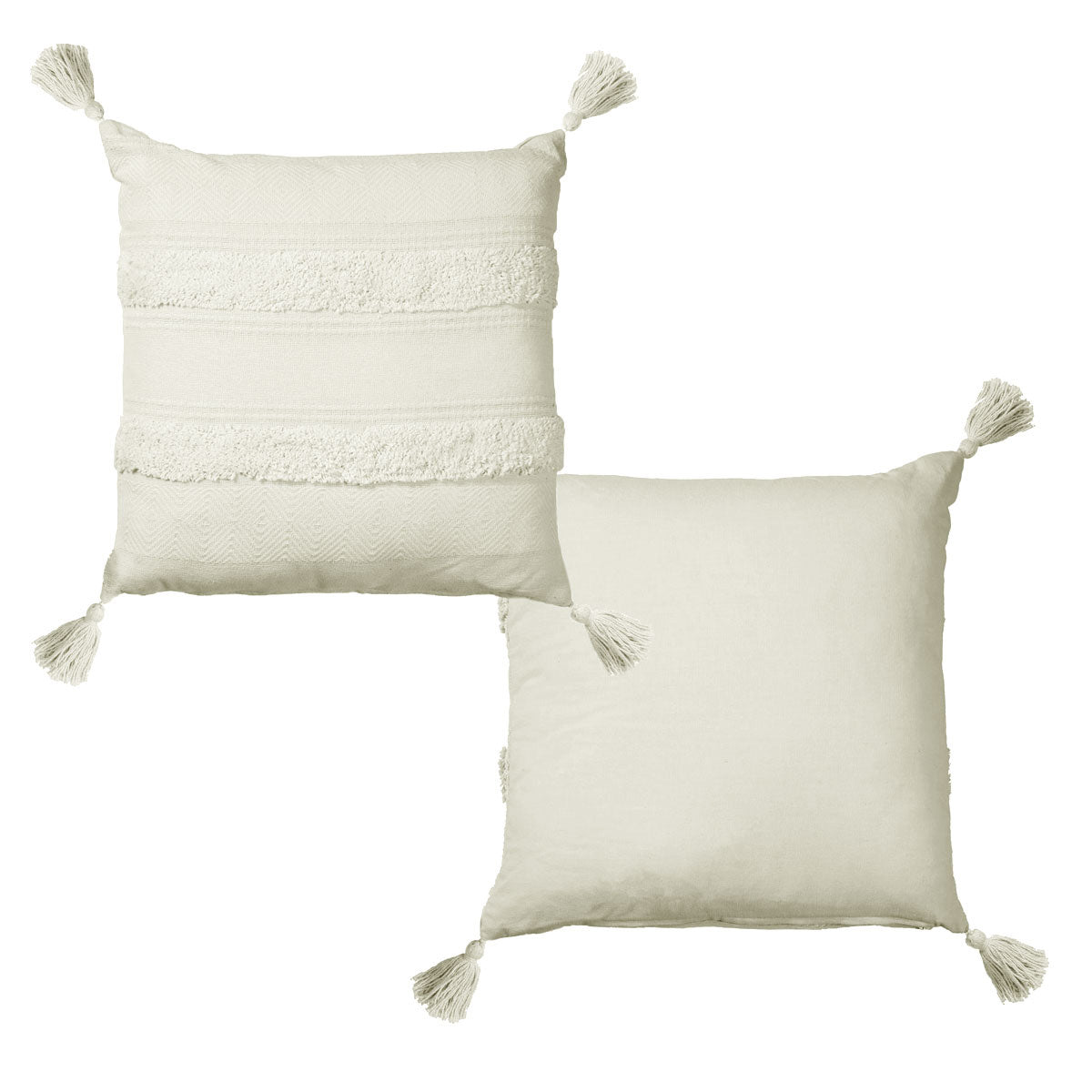 Accessorize Indra Cotton Cushion Cover Off White