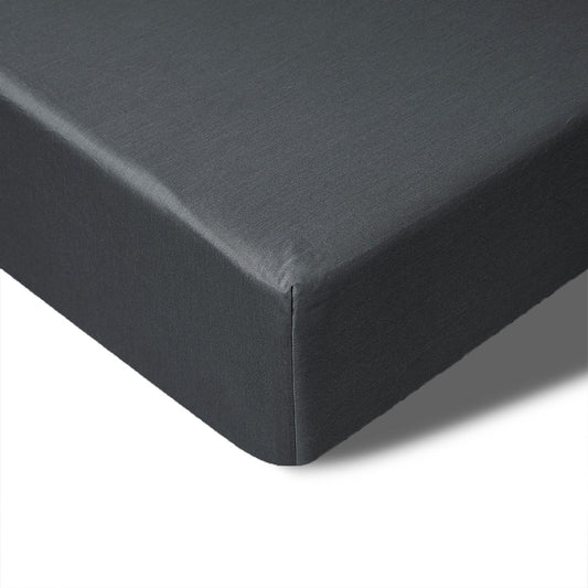 Accessorize 400TC Charcoal Bamboo Cotton Fitted Sheet 40cm Wall Queen