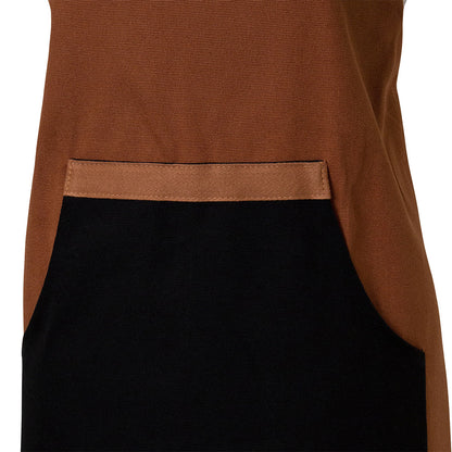 J Elliot Home Selby Cotton Apron 83 x 68 cm Ginger & Black