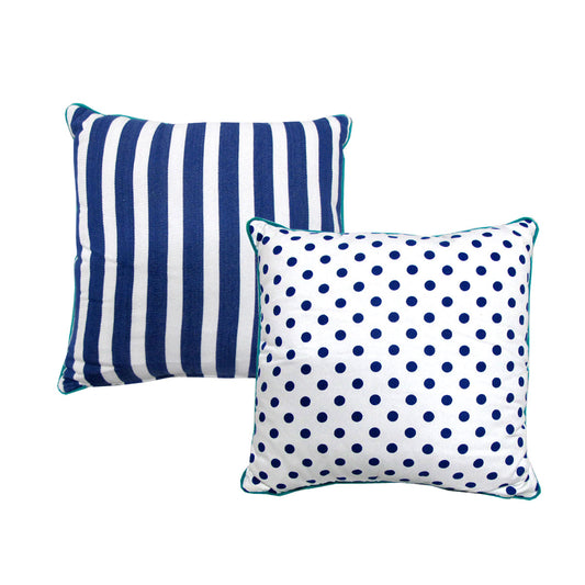 J.Elliot Home Alexa Reversible Blue Filled Cushion