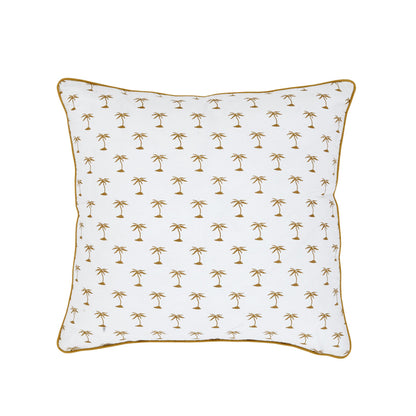 J.Elliot Home Palm Gold Green Filled Cushion 50 x 50 cm