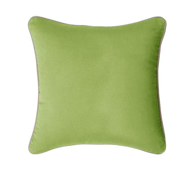 J Elliot Home Gabriel 100% Cotton Cushion Cover 60 x 60 cm Leaf Green