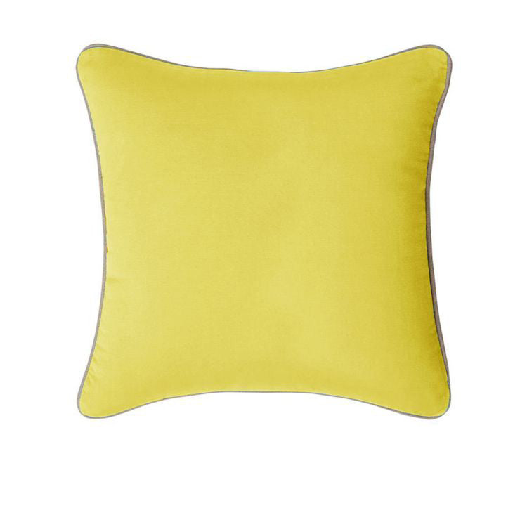 J Elliot Home Gabriel 100% Cotton Cushion Cover 60 x 60 cm Yellow