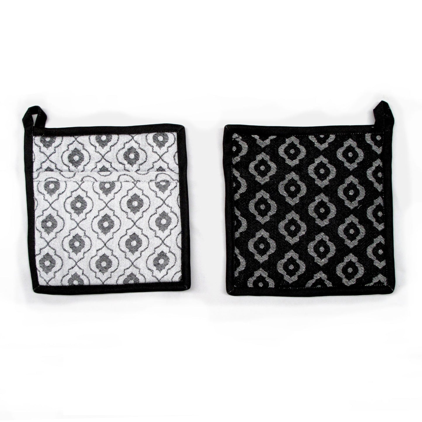 IDC Homewares Set of 2 Alcazar Black Pot Holders