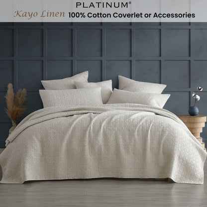 Platinum Collection Kayo Linen 100% Cotton Coverlet Single/Double