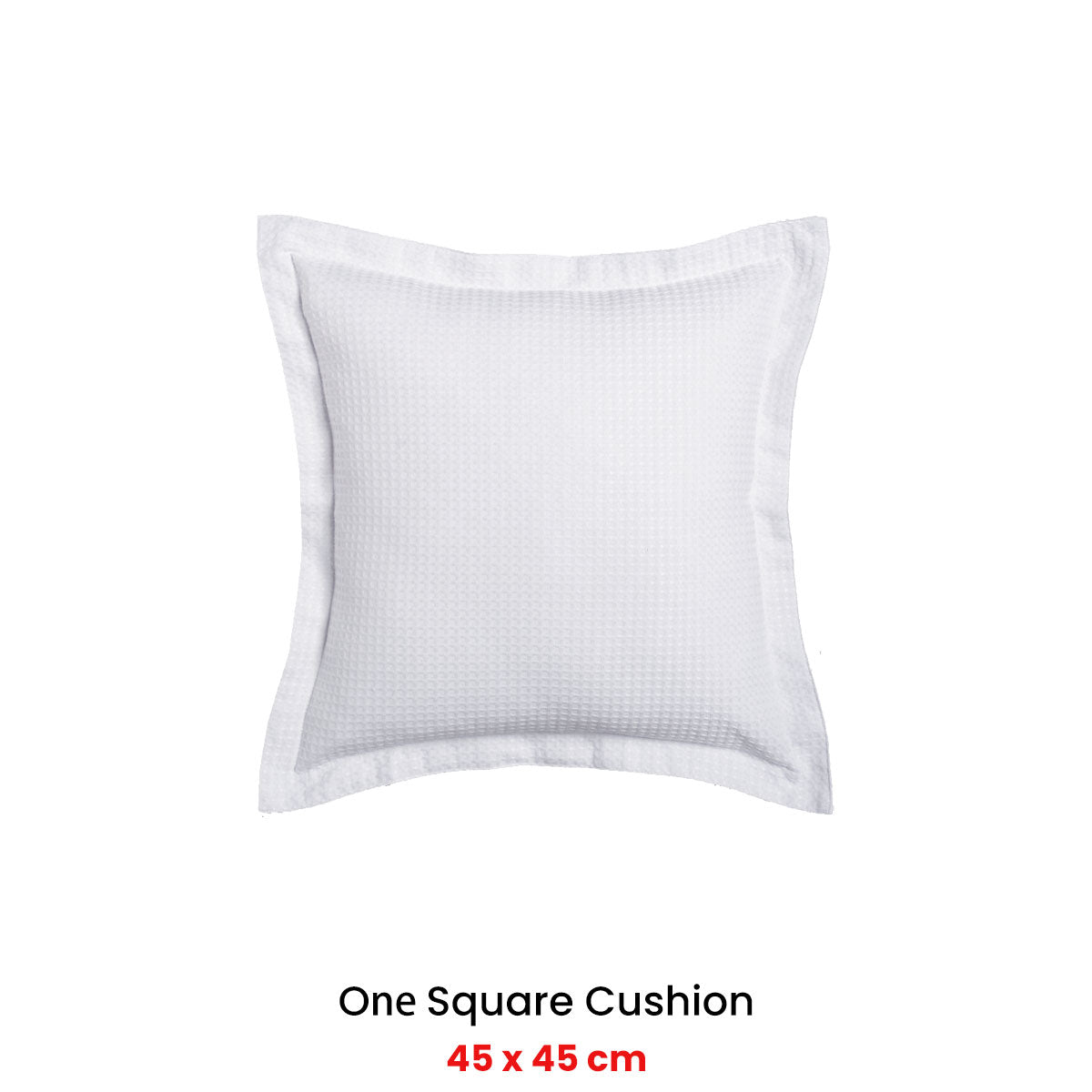 Platinum Collection Ascot White Square Filled Cushion 45 x 45cm