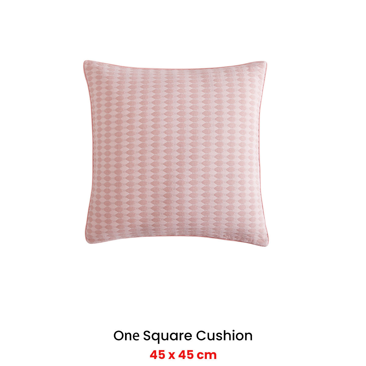 Platinum Collection Frankie Blush Square Filled Cushion 45 x 45cm