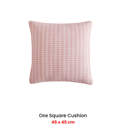 Platinum Collection Frankie Blush Square Filled Cushion 45 x 45cm