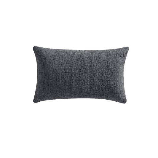 Platinum Collection Kayo Charcoal 100% Cotton Oblong Filled Cushion 30 x 50cm