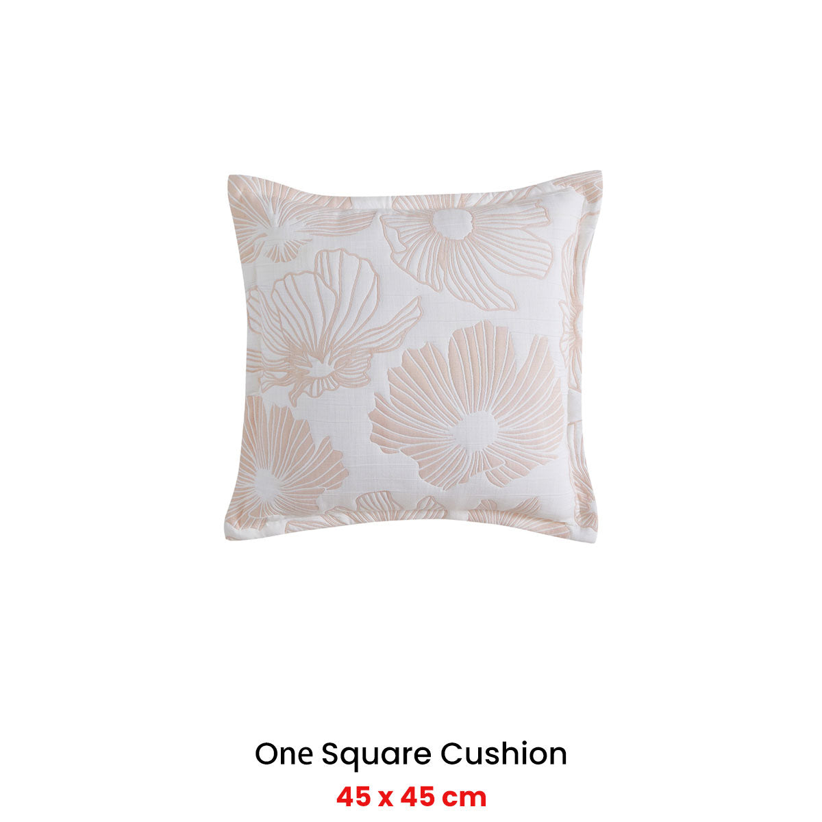 Platinum Collection Poppi Rose Square Filled Cushion 45 x 45cm