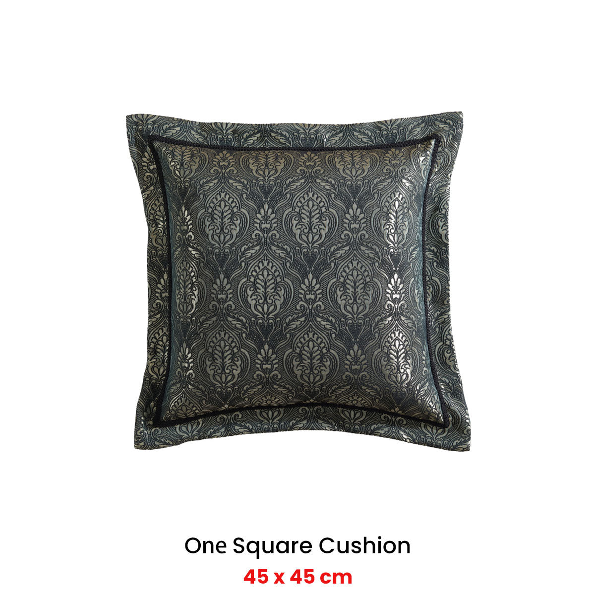 Davinci Valencia Emerald Square Filled Cushion 45 x 45cm