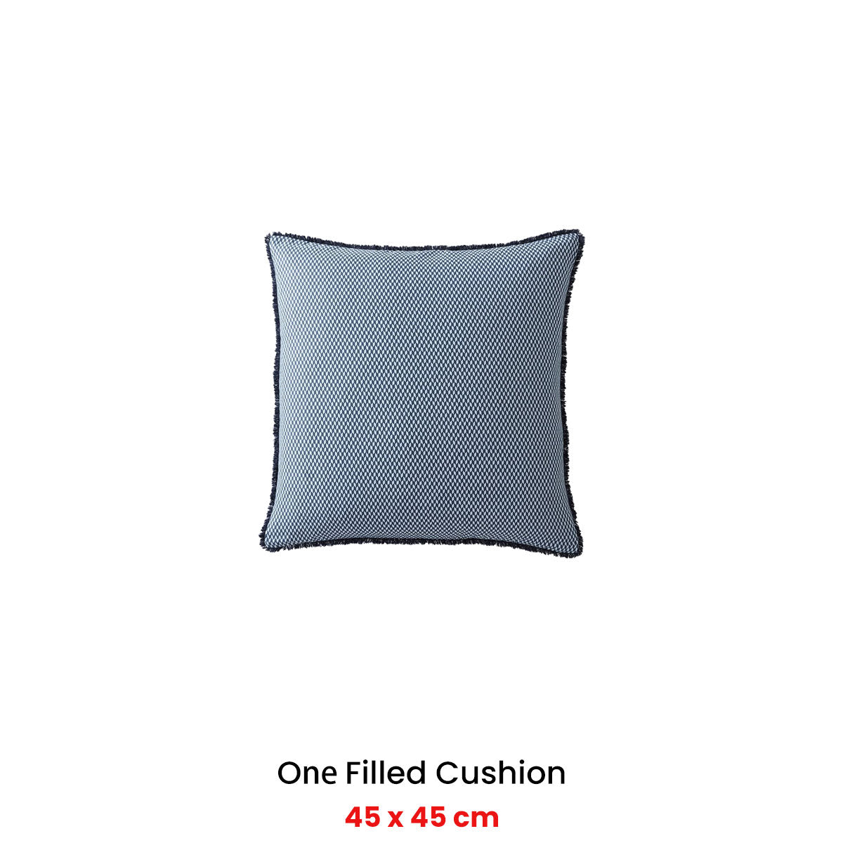 Logan & Mason One Yarmouth Blue Filled Square Cushion 45 x 45cm