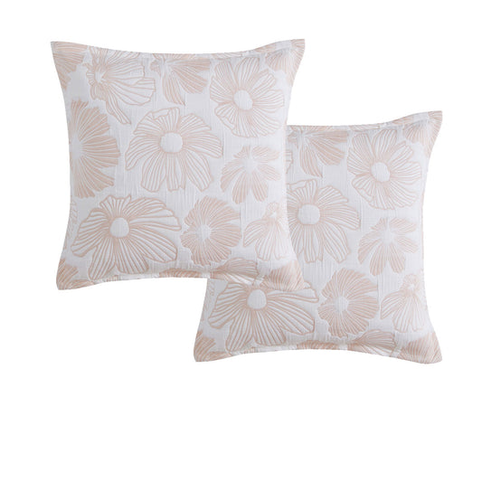 Platinum Collection Pair of Poppi Rose European Pillowcases 65 x 65cm