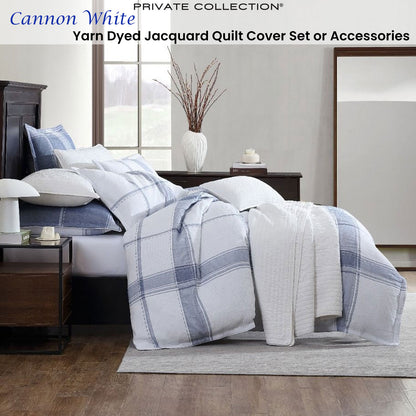 Private Collection Cannon White 100% Cotton Waffle Quilt Cover Set King