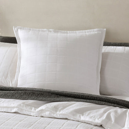 Platinum Collection Sierra White Cotton Matelasse Quilt Cover Set King