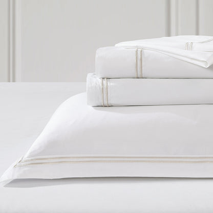 Private Collection 600TC Santiago Stone Cotton Sateen Sheet Set 50cm Wall King