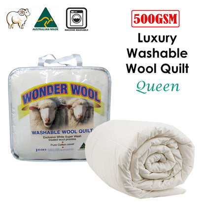 500GSM Washable Wool Quilt Queen