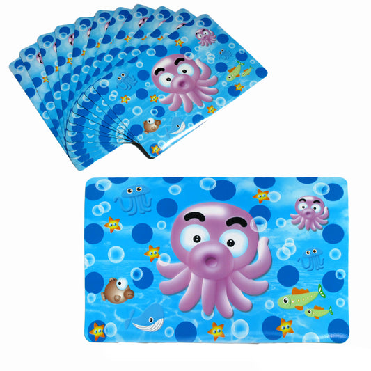 Set of 12 PVC Easy Care Placemats - Sea Life