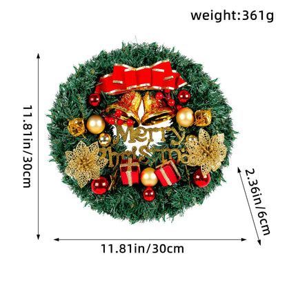 Christmas Wreath Door Garland Decoration Front Door Hanging Flowers Tree Decor(J1-2)