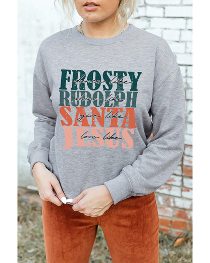 Azura Exchange Long Sleeve Sweatshirt with Frosty Rudolph and Santa Jesus - XL