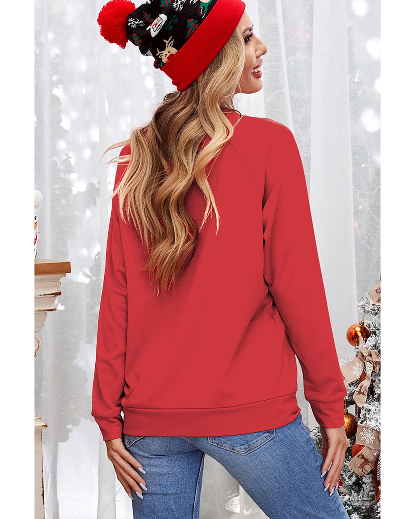 Azura Exchange Merry and Bright Xmas Tree Sweatshirt - L