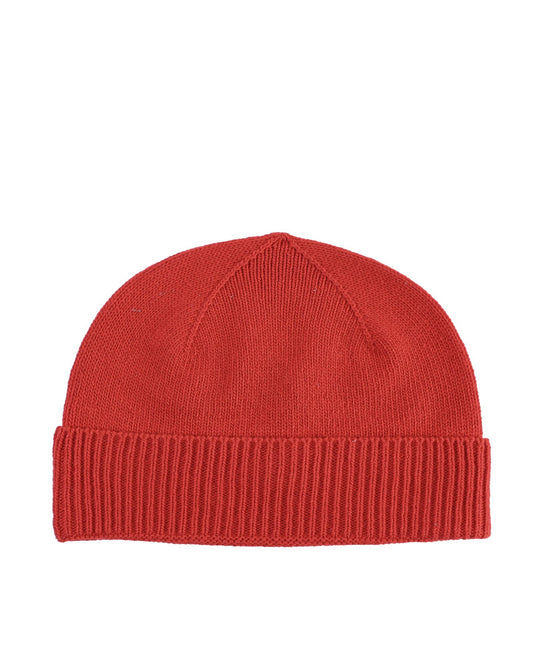 Crown of Edinburgh Cashmere Women's Luxury Cashmere Womens Beanie Hat in Red - One Size