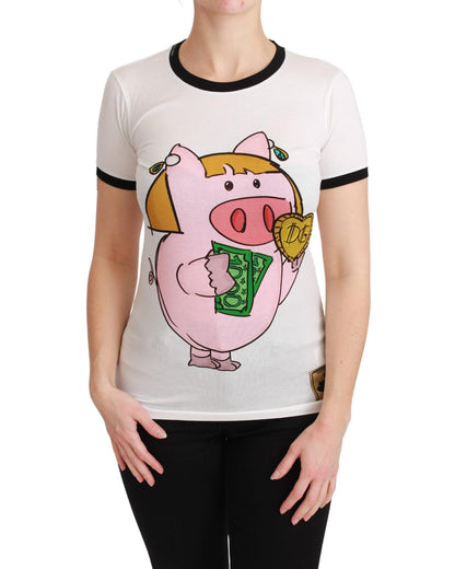 Dolce & Gabbana Year of the Pig Crewneck T-shirt 38 IT Women