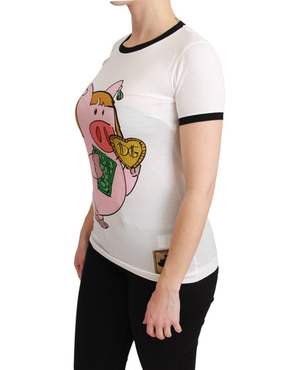 Dolce & Gabbana Year of the Pig Crewneck T-shirt 38 IT Women