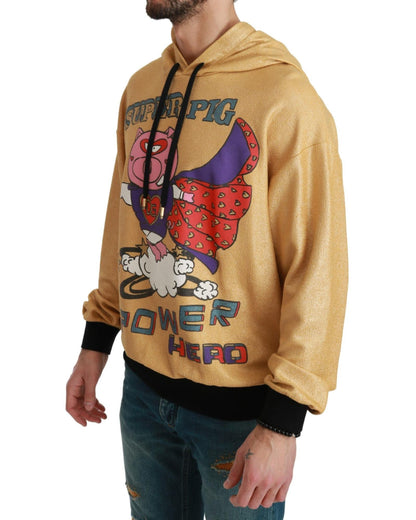 Dolce & Gabbana Men's Gold Pig of the Year Hooded Sweater - 46 IT