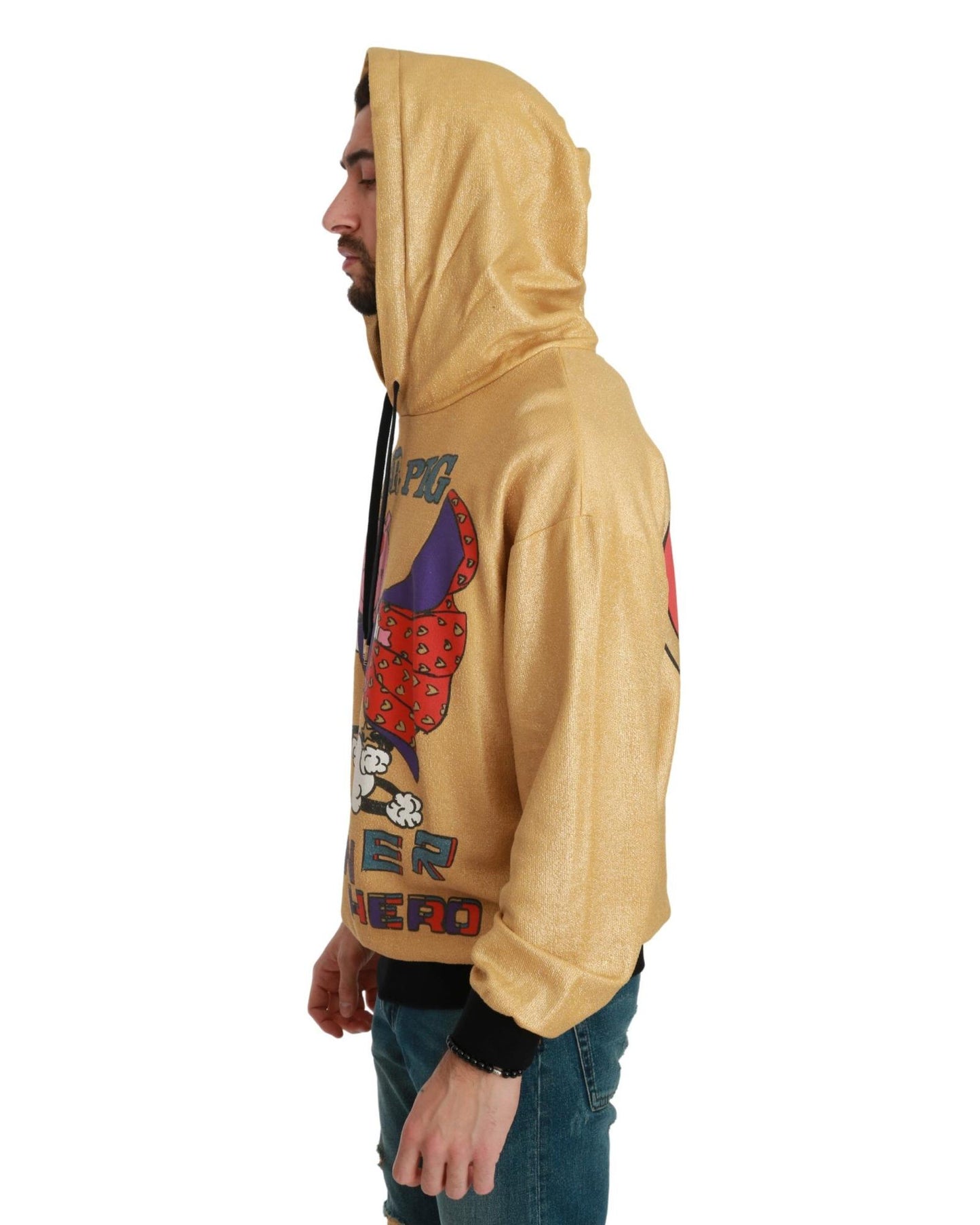 Dolce & Gabbana Men's Gold Pig of the Year Hooded Sweater - 46 IT