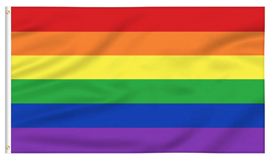 DELUXE RAINBOW GAY PRIDE FLAG Outdoor Banner 150x90cm 3x5ft with Metal Eyelets