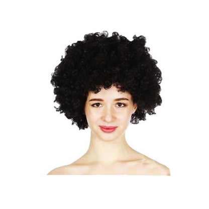 DELUXE JUMBO BLACK AFRO WIG Costume Party Fancy Curly Hair Disco Dress 70s 80s